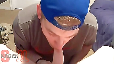 Red-haired skade sucking big cock in amateur porn clip