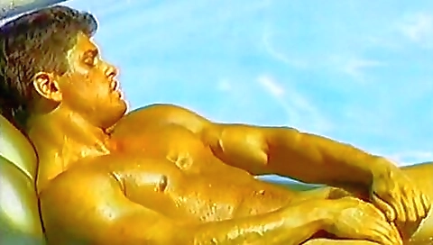 Older man does it to the camera in a 1989 vintage video