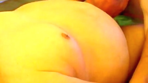 Hot chubby and long-haired guy with a long and skinny body