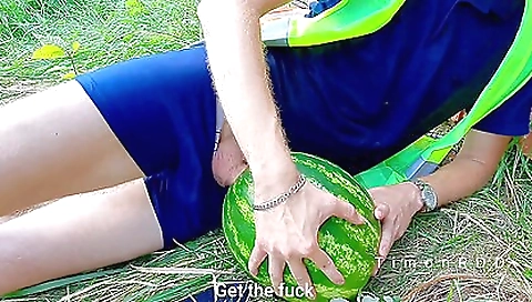 Teenage girl with a skinny body is having an outdoor sex
