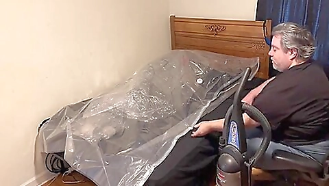 A long sweaty relaxing vacuum packing in my shiny ski jacket