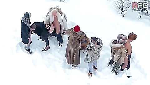 Hot group sex with a group of horny girls and a guy