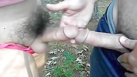 Busty amateur crossdressing in the outdoor scene is a pleasure
