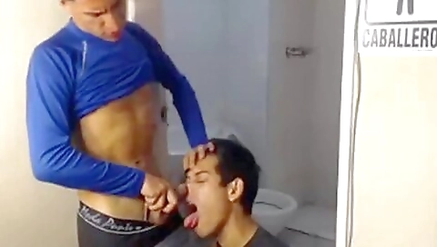 Latina amateur threesome with a curly blonde and a chubby guy